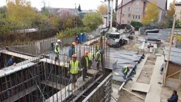 Строительство железобетонных резервуаров очистных сооружений. Вид 4