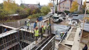 Строительство железобетонных резервуаров очистных сооружений. Вид 9